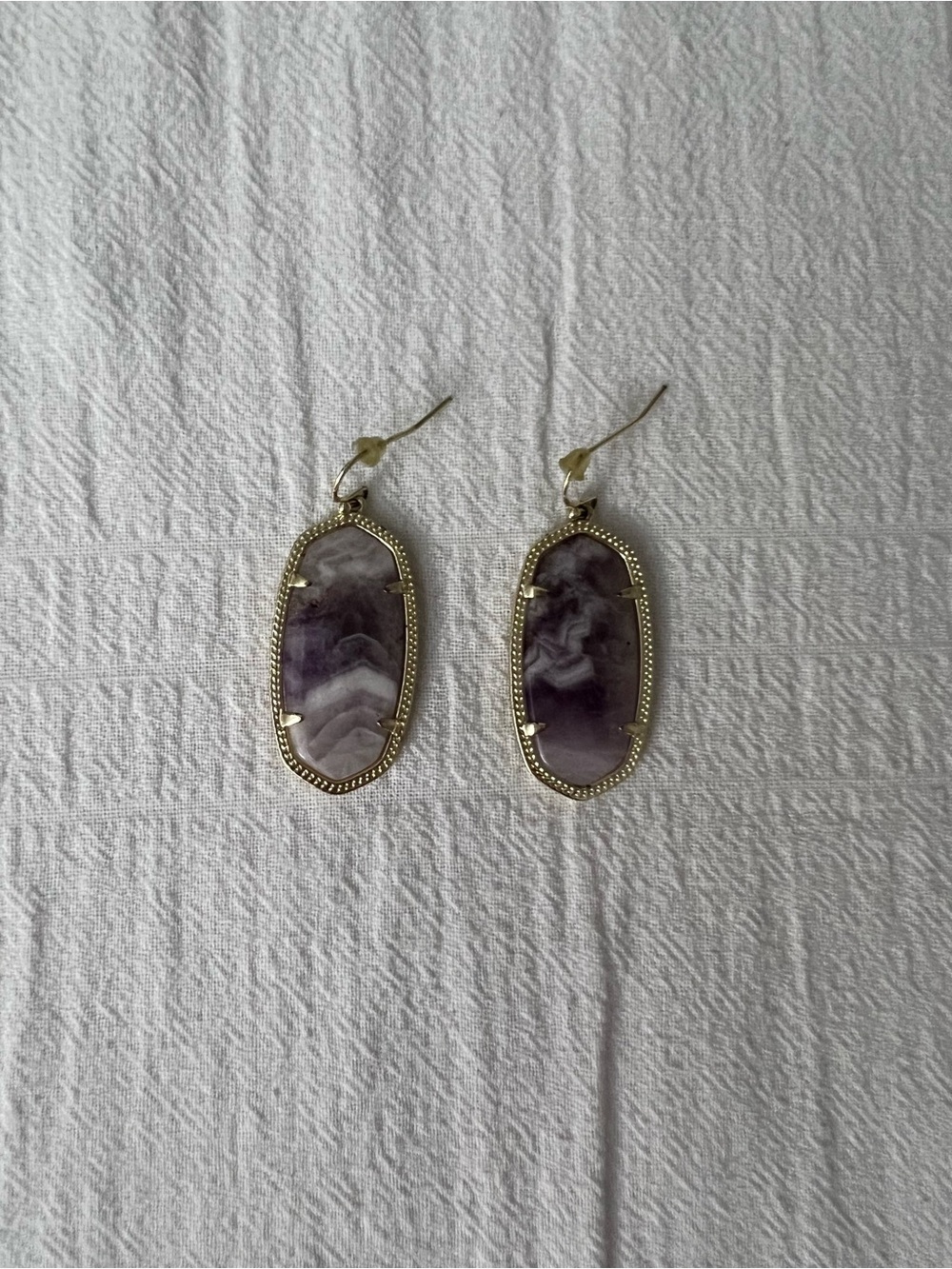 Kendra Scott Elle Drop Earrings in Chevron Amethyst